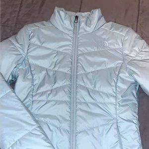 The North Face Sky Blue Puffer Jacket